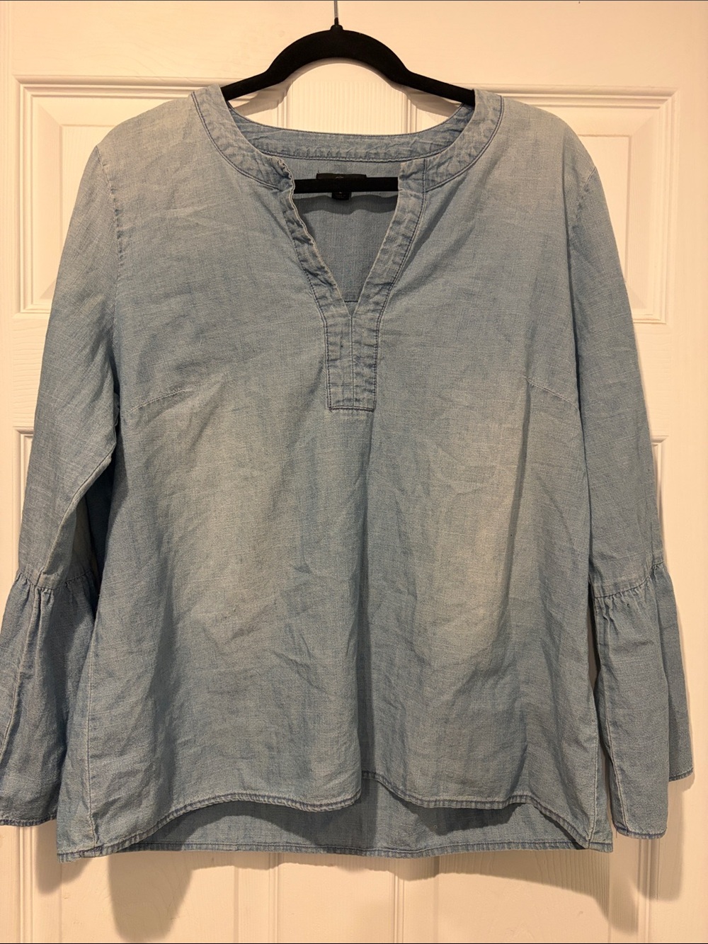 J. Crew Light Blue Chambray Tunic Top